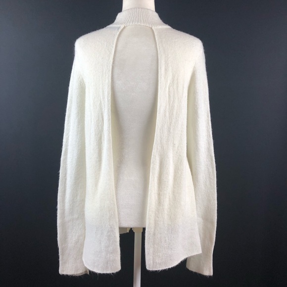Olivaceous Sweaters - Olivaceous Ivory Fuzzy Open Back Sweater